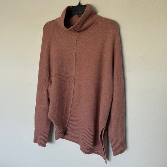NWT AllSaints Lock Roll Neck Sweater, rose pink. Beautiful, ladies size medium. - Picture 1 of 8